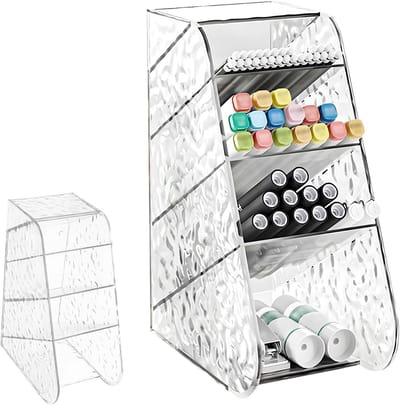 Transparante pennenhouder - Desk Organizer voor efficiëntie, praktisch ontwerp, perfect voor kantoor, bureau of als cadeau voor vrienden