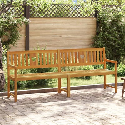 vidaXL - Tuinbank - 4 - -zits - 220 - x - 56 - x - 90 - cm - Massief - Acacia - Hout - Naturel