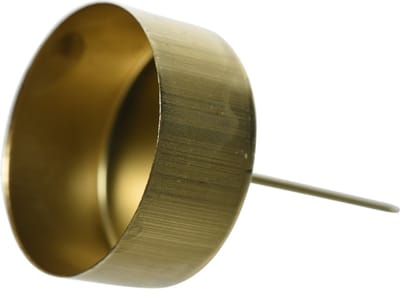Decoris Kerststukjes theelichthouders - 4x st - goud - D4,2 x L7,5 cm - ijzer - kaarsenhouders