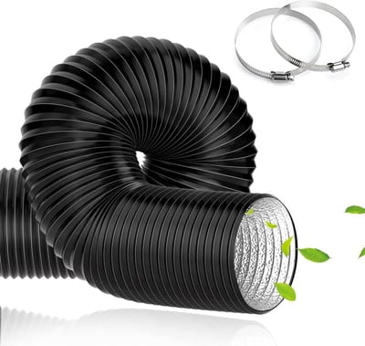 Flexibele Afvoerslang (Ø 150 mm, 3 meter) voor Airco, Ventilatie en Afzuiging - PVC/Aluminium