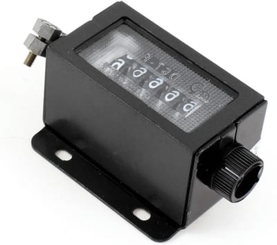 Mechanische Nummer Teller - Hand Tally Teller - Tellen van Cijfers - 5 Cijferig - 1524 cm - Zwart