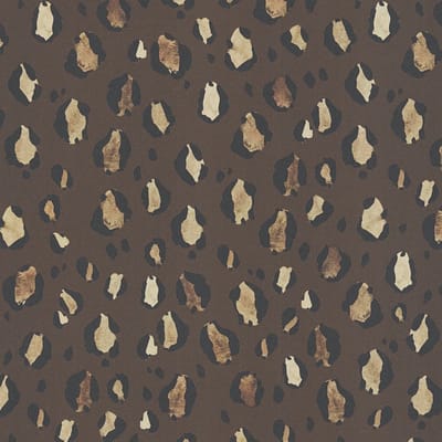 Dieren patroon behang Profhome 782163-GU vliesbehang hardvinyl warmdruk in reliëf glad met luipaard-print mat bruin zwart beige 5,33 m2