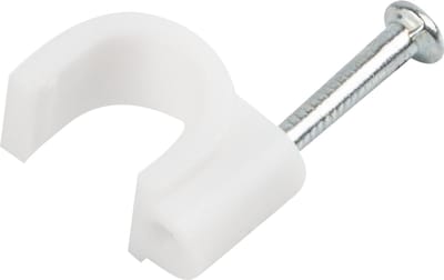 Lanberg - Kabelklemmen - montage accessoiresset - Snel en Stabiel - 100 stuks - 7MM - wit - Met Spijker