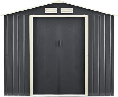 Tuinhuis tuinschuur met schuifdeur 213x127x185 cm 4 m³ donkergrijs