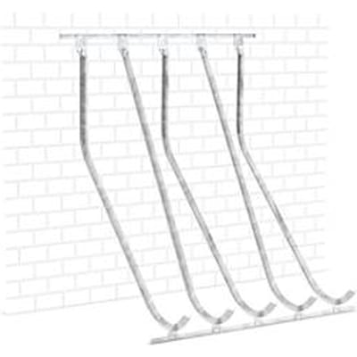 Hoge fietsenparking WSM, 1-zijdig, voor banden tot B 60 mm, B 1750 x D 1470 x H 2010 mm, staal gegalvaniseerd, 5 ophangplekken