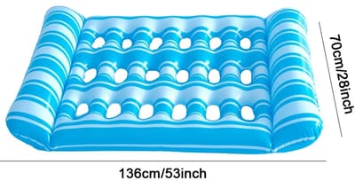 Innovastore Opblaasbaar drijvend zwemmatras - Drijvend Luchtbed - Luchtmatras - Zwemmatras - Float ligbed - Waterbed - Blauw