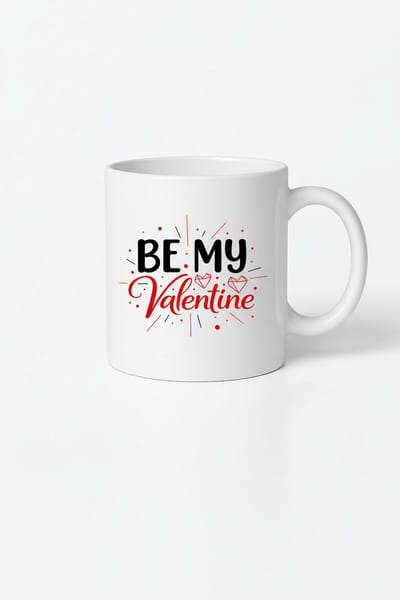 Valentijnsdag Mok 'Be My Valentine' met Harten - Liefdevol Cadeau voor Jouw Geliefde