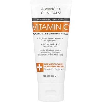 Advanced Clinicals, Vitamine C, Geavanceerde Verhelderende Crème, 2 fl oz (59 ml) orange