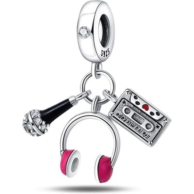 Bedel Koper Oordopjes Microfoons Opnemers Hangers Kralen Past Charm Plata Echte Armbanden Kralen Dames Sieraden Ma gray