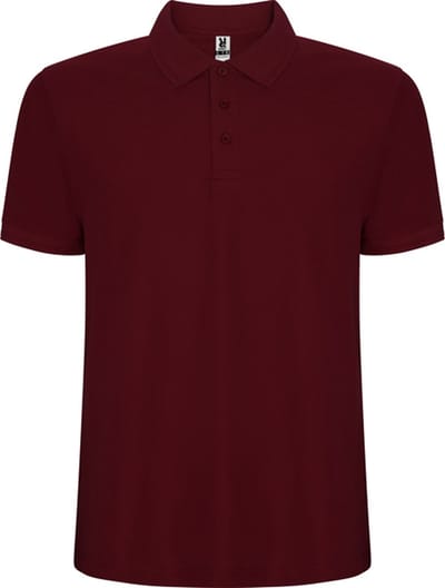 Donker Rode heren unisex Polo korte mouwen Pegaso merk Roly maat XL