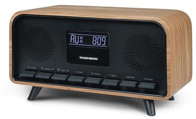 Vintage Bluetooth Radio met Dual-Alarmsystem, FM-radio en USB-C Oplader - 30 W
