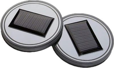 Set van 2 waterdichte LED bekerhouders voor auto met ingebouwde licht- en trillingsensoren, ideaal voor drankjes en interieurverlichting (Blauw)