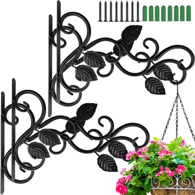 4 Stuks Buiten Plant Hangers met Bladeren voor Tuin en Balkon Decoratie