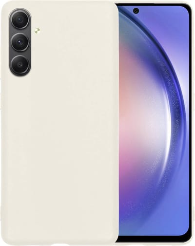 Hoesje - Geschikt voor Samsung Galaxy A54 - Sterk & Shockproof - Siliconen Case - Hoes Cover - Telefoonhoes - Wit