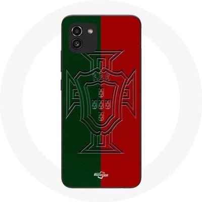 Coque maniacase pour Samsung Galaxy A03 portugal logo vert et rouge