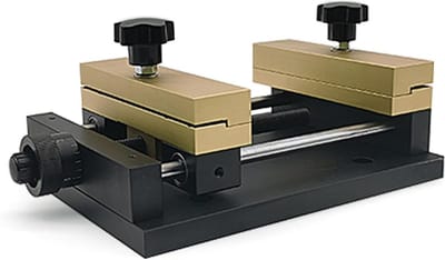 Snijhouder Machine - Metaal Plaat - Precisie Markering - Dubbele Spoor Ontwerp - 120x120mm Klem - Goud