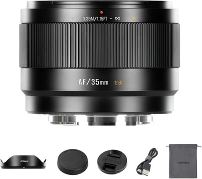 Standaard Cameralens - Groothoek Lens - Portret Fotografie - Groot Diafragma F1.8 - 35mm APS-C - Zwart