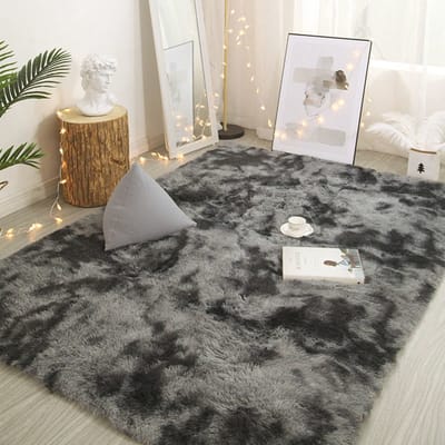 Hoogpolig Tapijt 80x160 Donkergrijs Modern Pluizig Zacht Tapijt Woonkamer Kinderkamer Decoratie Slaapkamer Hal Loper Buitentapijt Hoogpolig Bontkleed Namaakbont Shaggy Eeffen Bedkleed