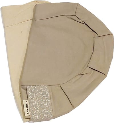Samarali Biologisch Katoenen Halve Maan Meditatiekussenhoezen - Chateau Grijs - 38 x 25 x 14 cm - Geschikt voor Zafu Meditatiekussen - Yoga Kussen - Duurzaam - Zen Accessoire