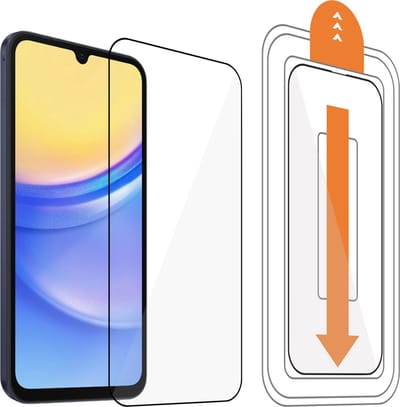 Screenprotector Geschikt voor Samsung Galaxy A15 - Gehard Glas Screenprotector - Installatie Tool