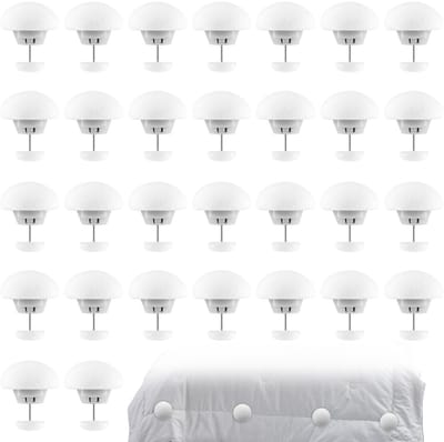 Dailygoods- Dekbedclips 30 Stuks - Robuuste Bedhouders - Quiltbevestiging - Antislip Klemmen - Voor Dekbedden/Lakens/Gordijnen - Schattige Paddenstoelvorm - Beddengoedklemmen