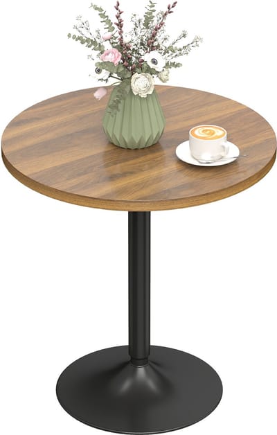 HOMCOM bartafel - spaanplaat - 60x60x73cm - walnoot
