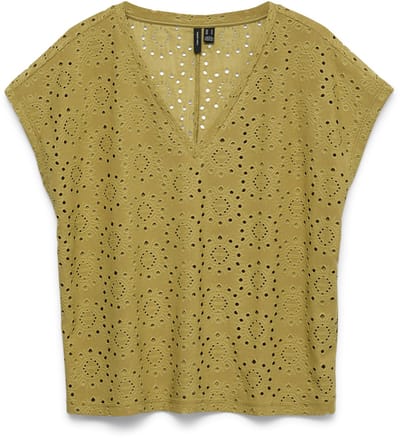 VERO MODA - VMTASSA LIV SS V-NECK TOP JRS - Dames - Blouses