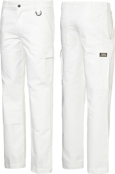 Ultimate Workwear - Standaard Werkbroek DAVOS - 100% katoen 320 gr/m2- Wit