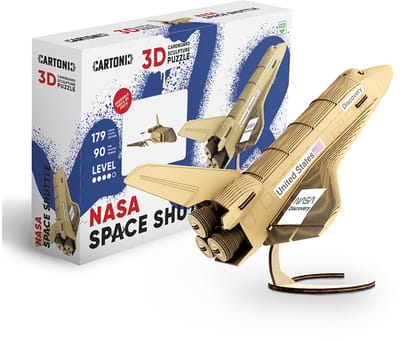 CARTONIC-3D PUZZLE -NASA SPACE SHUTTLE- puzzelen karton 3D DIY Creatief Speelgoed Decoratie Interieur Cadeau Ecologisch Voor kinderen en volwassenen