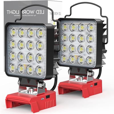 Werklamp LED - Draagbare Verlichting - Werkplaats Verlichten - Hoge Lumen Output - 2 Stuks - Geel