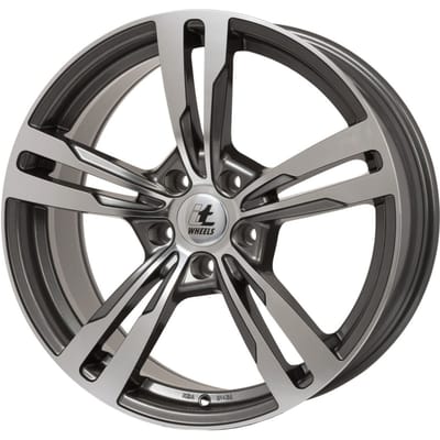 Aluminium velg 18 inch ITWHEELS Anna 5x120 8J ET35, Kleur Anthrazit Glimmend Gepolijst
