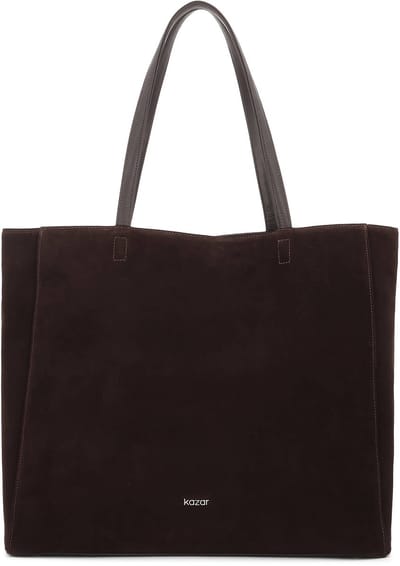 Large suede shopper bag