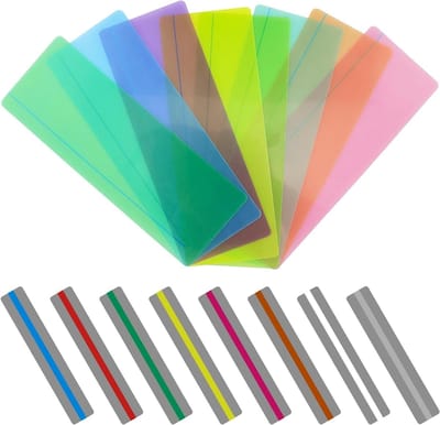 Leesstrips Set - Overlay Linialen - Verbeteren Lezen - Dubbele Maten - 16 Stuks - Veelkleurig