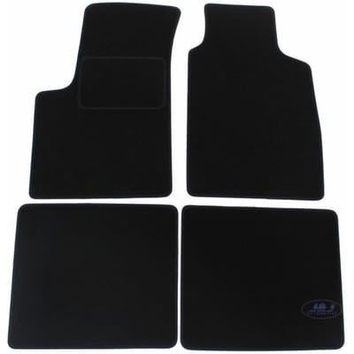 Tapis De Sol Noir Velours - J&J AUTOMOTIVE - Fiat Panda 2003-2012 - Sur Mesure - Antidérapant - Imperméable noir