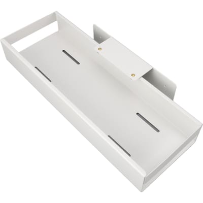 Uittrekbare Kastorganizer Koolstofstaal Uittrekbare Kastlade Schuifbare Voorraadkast Opbergplank Spoelbakplank voor Keuken S 100x40x0.3cm / 39.4x15.7x0.1in wit