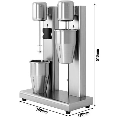 GGM Gastro Spindelmixer ECO - mit 2 Rührwerken - 2x950ml - 2x80Watt - 2 Geschwindigkeitsstufen Zilver