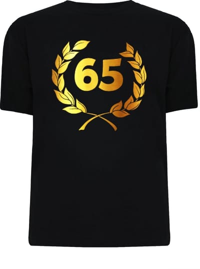 Gouden Krans T-Shirt - 65 jaar (maat xl)