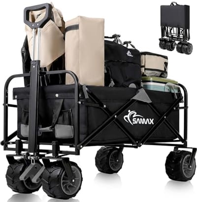 Opvouwbare Festival Trolley - Handkar voor Tuin en Strand - Capaciteit tot 200 kg