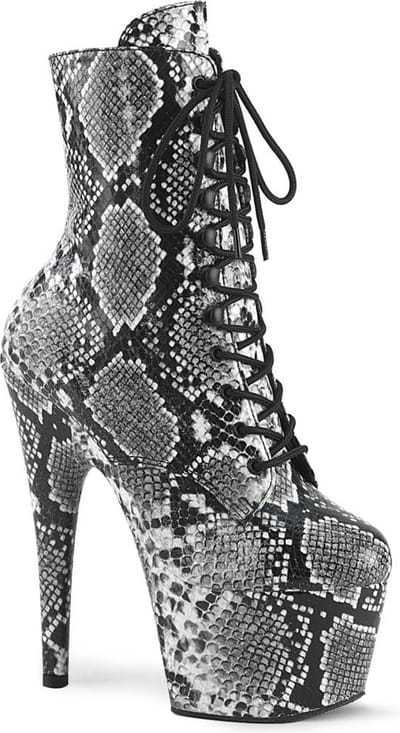Pleaser - ADORE-1020SPWR Plateau Laarzen, Paaldans schoenen - US 5 - 35 Shoes - Zwart/Zwart