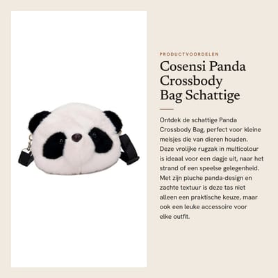 Dailygoods- Panda Tas Schattig - Schoudertas Dames - Crossbodytas - Handtas - Fluffy Tote Bag - Klein Formaat