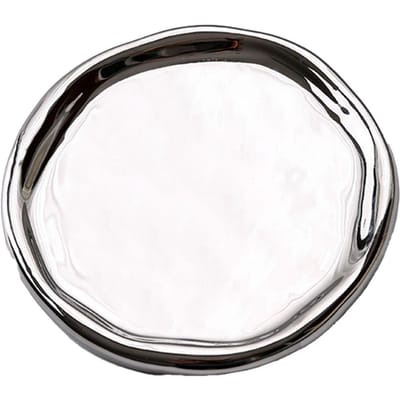 Sieradenbord Keramiek Glanzende Uitstraling Eenvoudig Modern Stijlvol Opbergbakje voor Thuis Cadeau Zilver black