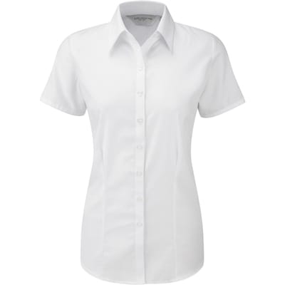 Russell Collection Dames/Dames Formeel Overhemd Visgraat (Wit)