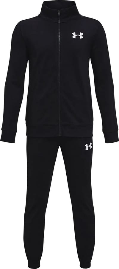 Under Armour UA Rival Knit Track Suit-BLK Jongens Trainingspak - Zwart - Wit