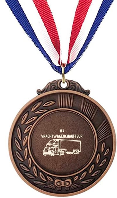 Akyol - nummer 1 vrachtwagenchauffeur medaille bronskleuring - Vrachtwagen chauffeur - cadeau vrachtwagenchauffeur - leuk cadeau voor de beste vrachtwagenchauffeur om te geven - verjaardag vrachtwagenchauffeur