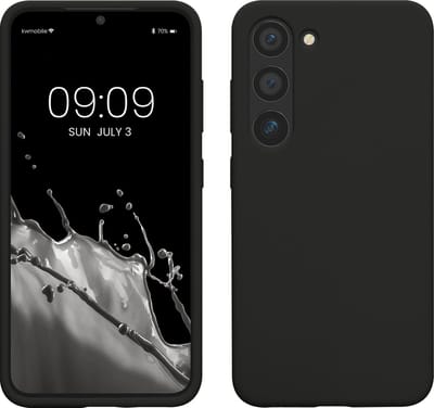 kwmobile telefoonhoesje geschikt voor Samsung Galaxy S23 - Hoesje met siliconen coating - Smartphone case in donkergrijs