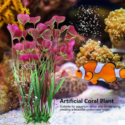 Ornement de Plante Aquatique Artificielle Vive en Plastique pour Aquarium Bassin à Poissons Sous-marin Jardin Paysage Type 2