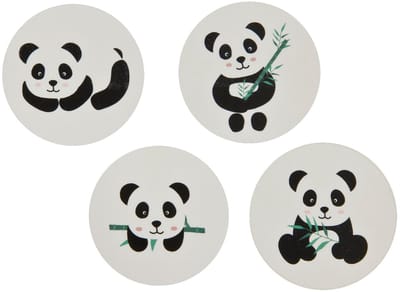 HOBI - 12 panda stickers 4 cm ronde stickers