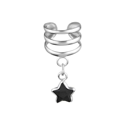 WeLoveSilver - ear cuff - zilver - ster hanger - 37 mm