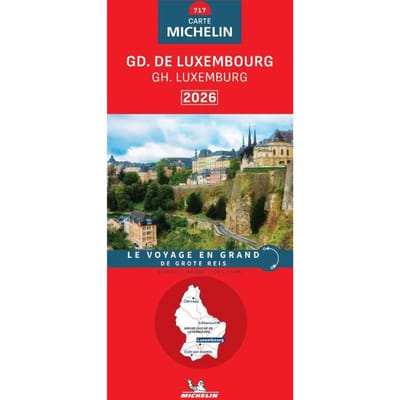 Michelin Wegenkaart 717 Luxemburg 2026 - Nationale Kaarten Michelin