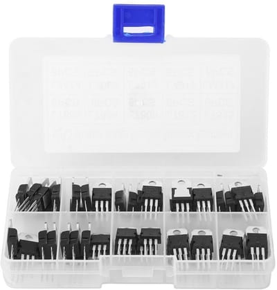 Dailygoods - Transistor assortiment kit - 10 waarden transistor - Contactloze schakelaar - 60 stuks - Elektronica onderdelen - Geschikt voor hobbyiste...